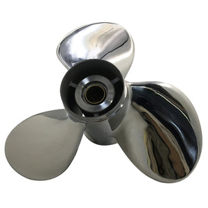 CAPTAIN Propeller 11x15 Fit Yamaha Outboard Engine T25hp F30 40hp 48hp 50hp f40 f50 55hp 60hp f60 13 Tooth Spline 663-45943-01-EL Stainless Steel