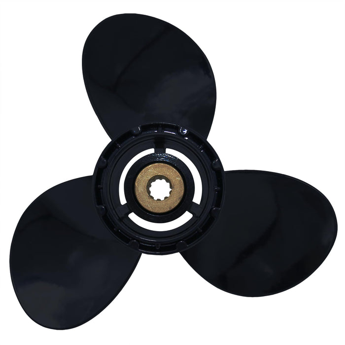 CAPTAIN Outboard Propeller 9 1/4x11 fit Suzuki DF8A DF9.9A DF9.9B DF9.9 DT9.9 DF15A DF15 DT15C DT15 DF20A DT20- OEM Grade - 3 Blades - 10 Spline Tooth Aluminum Boat Prop