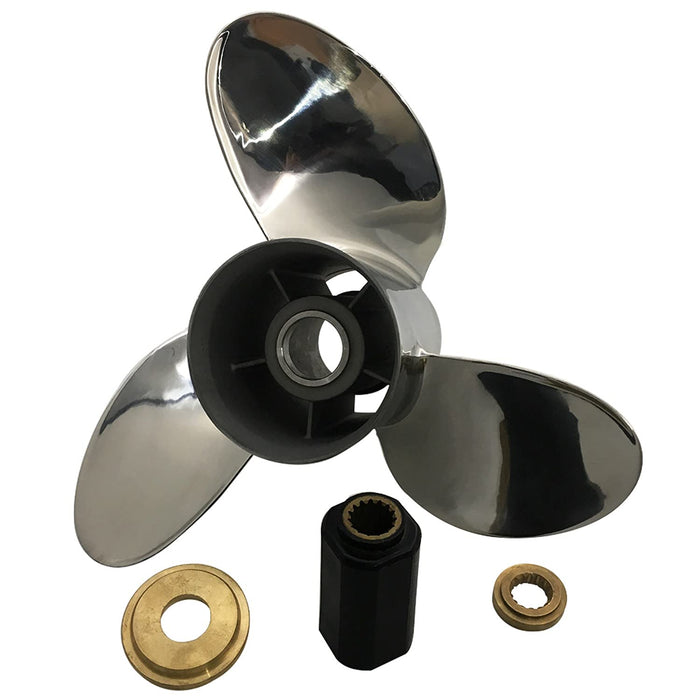 Captain Propeller 15 1/2x17 Fit Suzuki Outboard Engine DF150 DF175 DF200 DF200A DF225 DF250 DF300 15 Tooth Spline 990C0-00830-17P Stainless Steel