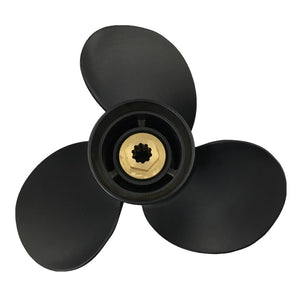 Captain Propeller 10 3/8x12 48-19639A40 Black Max Fit Mercury Mariner Force Outboard Engines 9.9HP 15HP 18HP 20HP 25HP 10 Spline